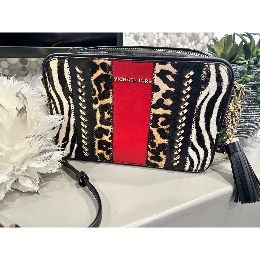 Jet Set Medium Calf Hair and Leather Camera Bag